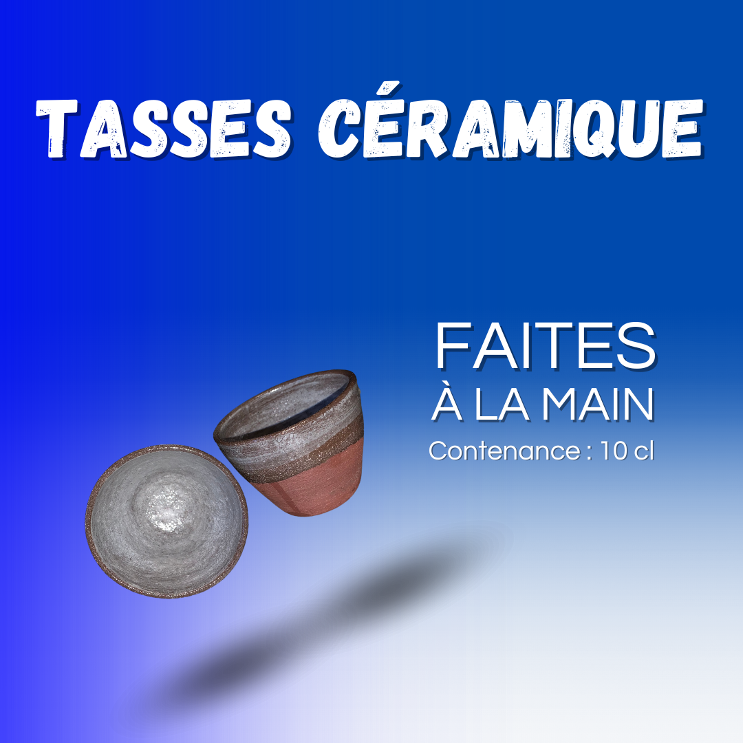 Lot de 2 tasses en céramique