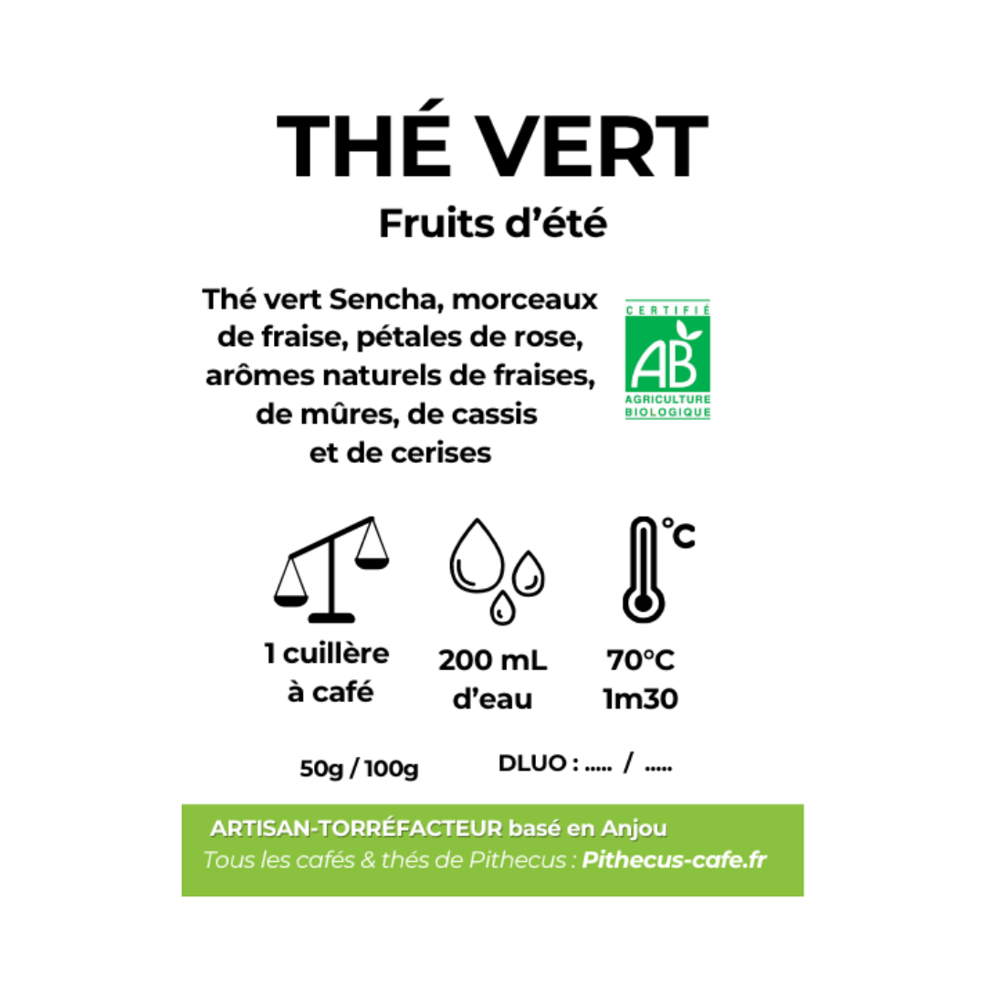 Thé vert FRUITS D'ÉTÉ BIO