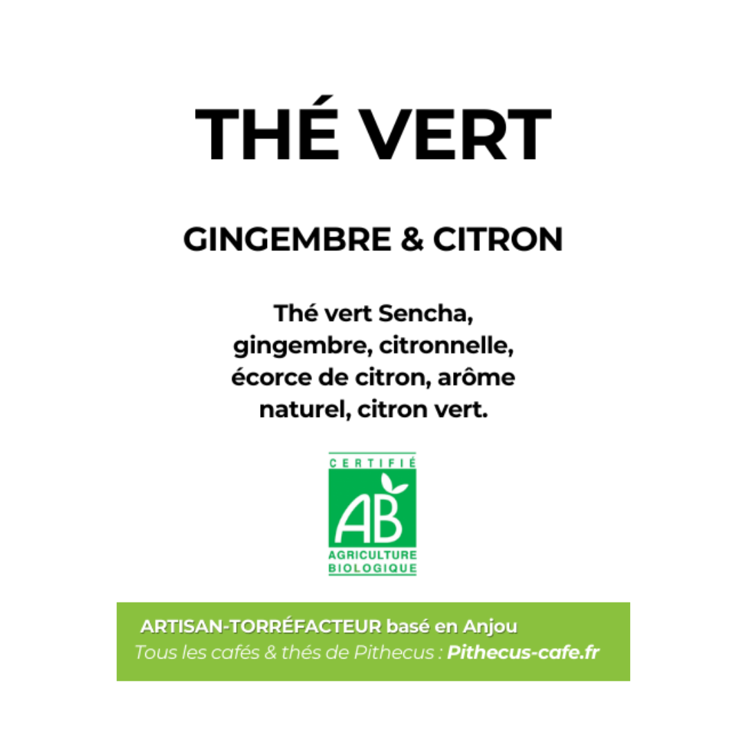 Thé vert GINGEMBRE CITRON BIO