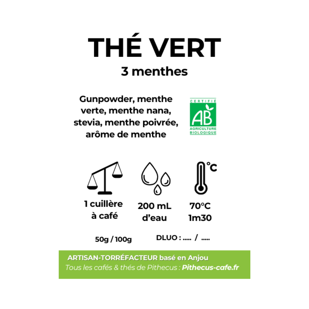 Thé vert À LA MENTHE BIO