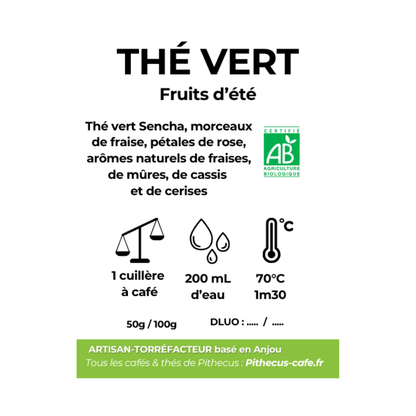 Thé vert FRUITS D'ÉTÉ BIO